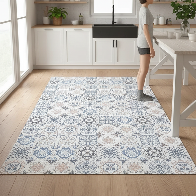 Tapis Cuisine Carreaux Ciment Design antidérapant