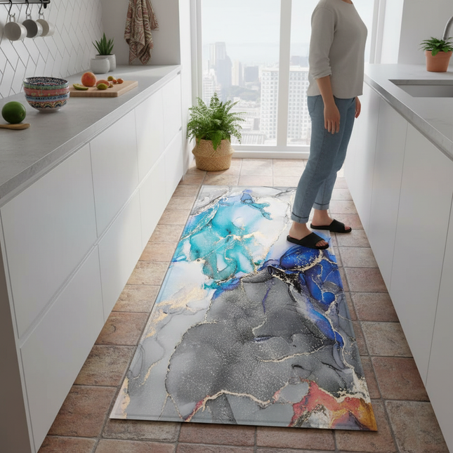 Entrance Doormat Kitchen Carpet Bedroom Floor Balcony Decoration Long Rug Custom Made Home Bath Door Hallway Anti-Slip Foot Mat