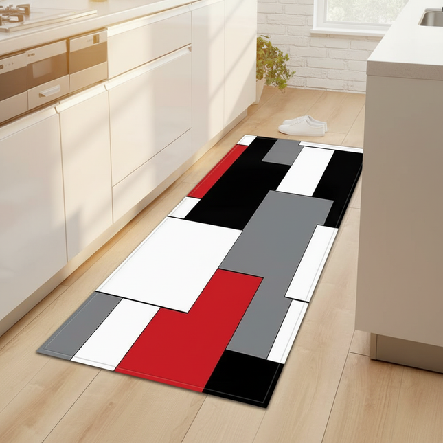 Tapis Cuisine géométrique moderne antidérapant design