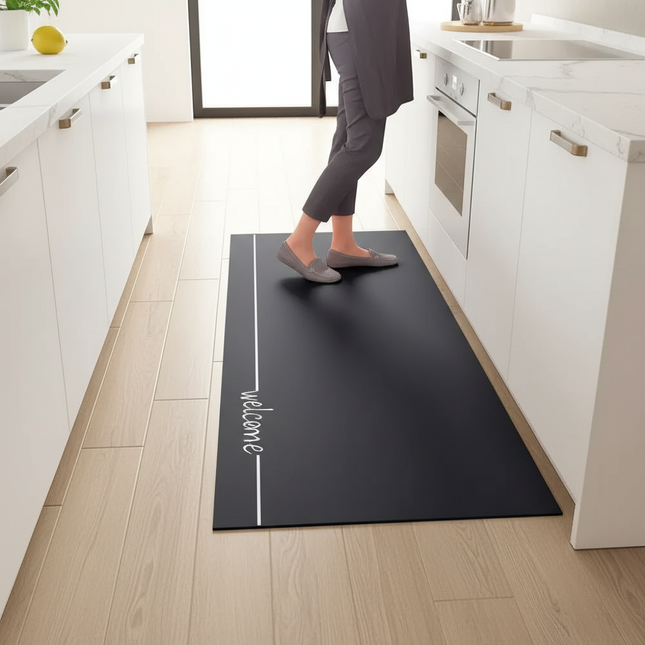 Kitchen Absorbent Mat Non-Skid Waterproof Wipeable Comfort Standing Kitchen Rugs and Mats Wipeable Wash Free Long Strip Carpet