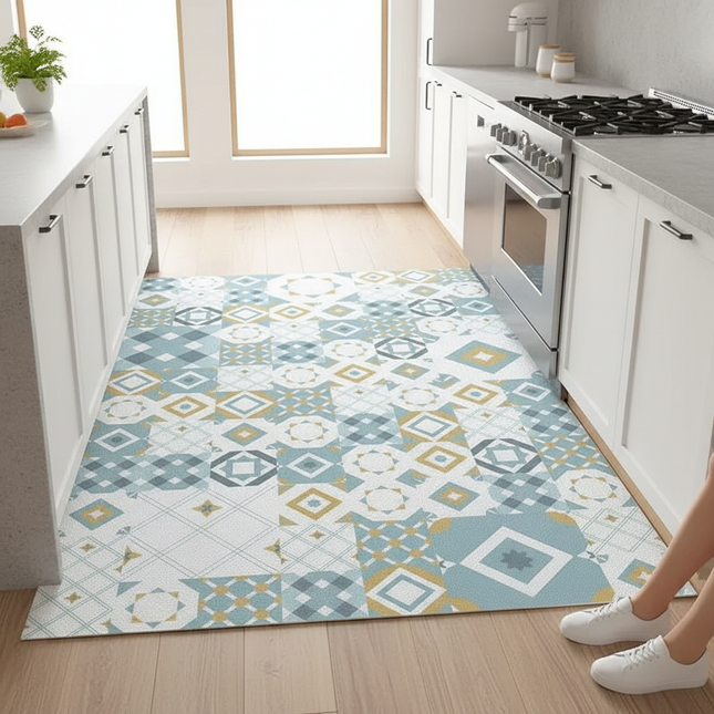 Non-slip Kitchen Rugs Vinyl Kitchen Carpet Waterproof Floor Mat for Kitchen Home Decoration Area Rug Alfombras De Cocina