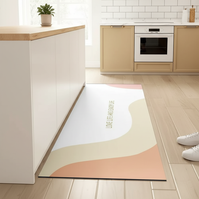 Kitchen Absorbent Mat Non-Skid Waterproof Wipeable Comfort Standing Kitchen Rugs and Mats Wipeable Wash Free Long Strip Carpet
