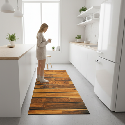 Tapis Cuisine Planches Bois Antidérapant