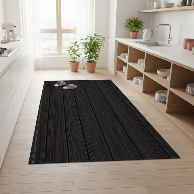 Wood Plank Stripe Color Pattern Home Kitchen Floor Mat Door Front Decoration Floor Mat