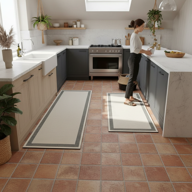 VIKAMA Multi-Functional Non-Slip Mat & Carpet Absorbs Water, Features Stylish Patterns, Ideal for Kitchens and Bathrooms