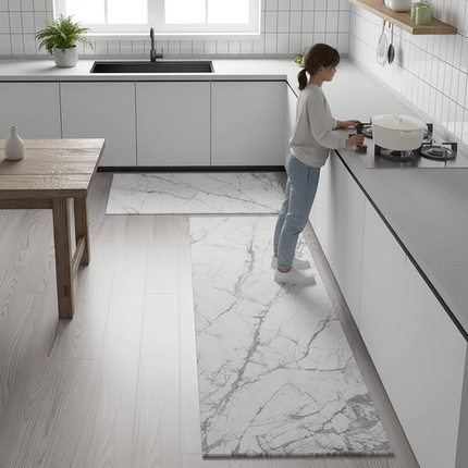 Tapis Cuisine marbre moderne antidérapant