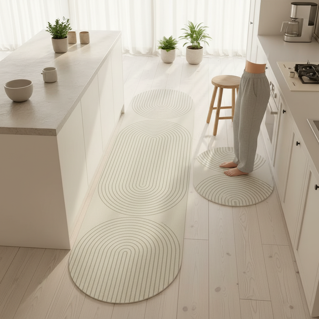 VIKAMA Super Absorbent Kitchen Floor Mat Long Diatomite Kitchen Rug Soft Washable Carpets Anti Slip Bathroom Entrance Doormat