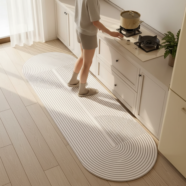 VIKAMA Super Absorbent Kitchen Floor Mat Long Diatomite Kitchen Rug Soft Washable Carpets Anti Slip Bathroom Entrance Doormat
