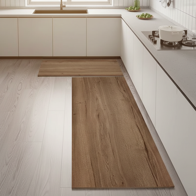 Tapis Cuisine motif bois antidérapant