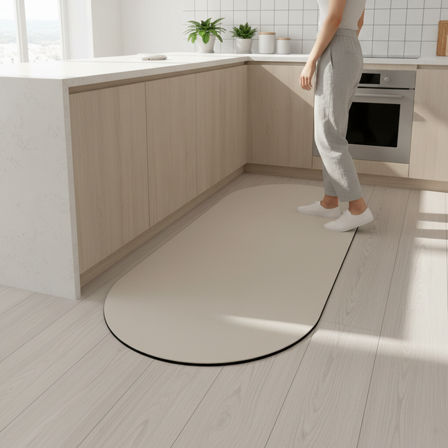 Super Absorbent Kitchen Floor Mat Mat Long Diatomite Kitchen Rug Soft Washable Carpets Solid Color Bathroom Entrance Doormat