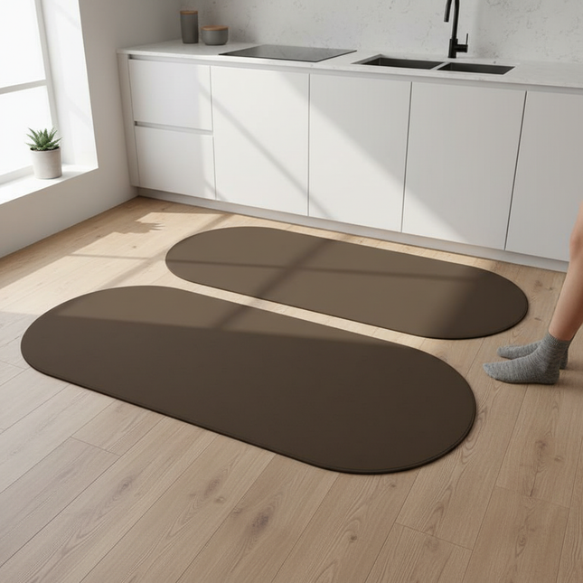 Super Absorbent Kitchen Floor Mat Mat Long Diatomite Kitchen Rug Soft Washable Carpets Solid Color Bathroom Entrance Doormat