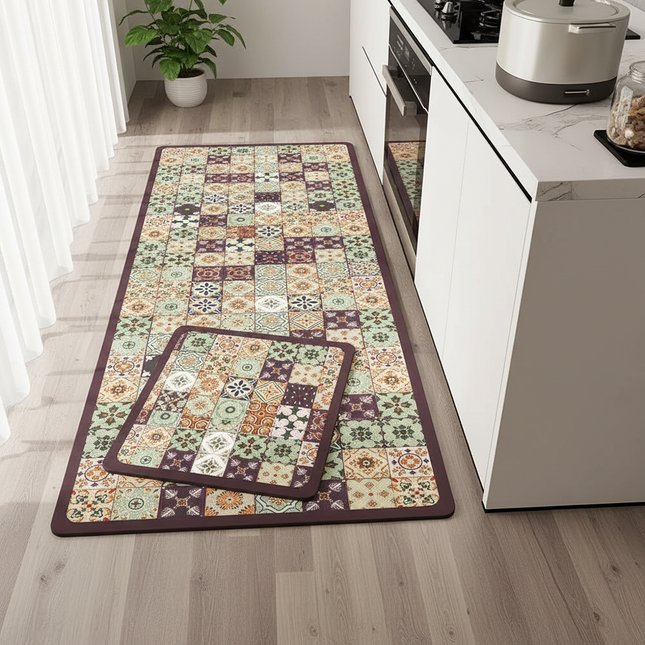 Colorful Non-Slip Kitchen Carpet Washable Floor Mat Dual Surface Absorbent  Doormat Rug Entrance Large Long Quality Mat