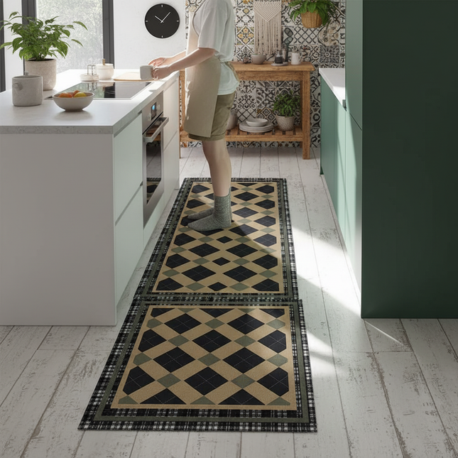 Kitchen Mat Absorbent Printed Kitchen Rugs Non-slip Area Mat Hallway Long Carpets for Living Room Bedroom Entrance Doormat Bath