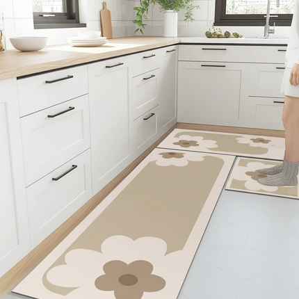 New 1PCS Kitchen Floor Mat Waterproof, Anti-skid, Anti-dirty Foot Mat Household Door Mat, Door Mat Carpet, Diatomite Door Mat
