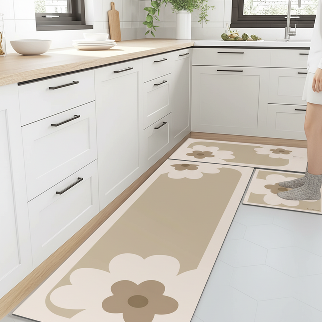 New 1PCS Kitchen Floor Mat Waterproof, Anti-skid, Anti-dirty Foot Mat Household Door Mat, Door Mat Carpet, Diatomite Door Mat