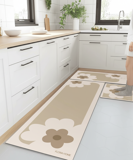 New 1PCS Kitchen Floor Mat Waterproof, Anti-skid, Anti-dirty Foot Mat Household Door Mat, Door Mat Carpet, Diatomite Door Mat