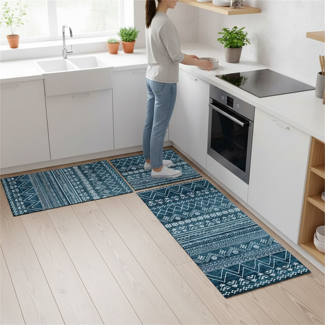 Kitchen Floor Mat Bedroom Living Room Long Bedside Area Rug Hallway Soft Washable Carpet Anti Slip Bathroom Entrance Doormat