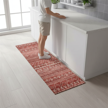 Tapis Cuisine long rouille design