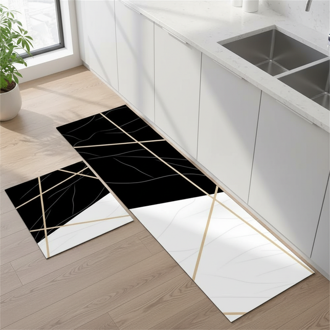 Kitchen Floor Mat Bedroom Living Room Long Bedside Area Rug Hallway Soft Washable Carpet Anti Slip Bathroom Entrance Doormat