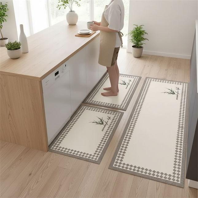 Kitchen Floor Mat Bedroom Living Room Long Bedside Area Rug Hallway Soft Washable Carpet Anti Slip Bathroom Entrance Doormat