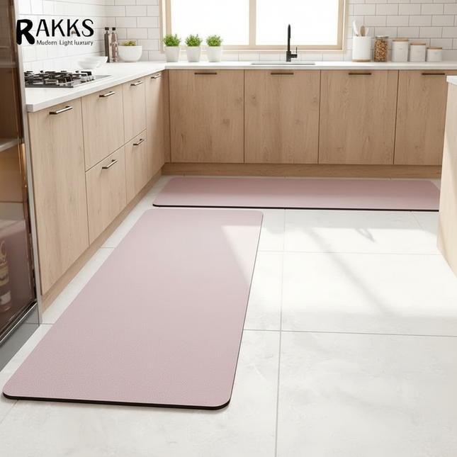 RAKKS Modern Home Minimalist Solid Colors New Diatomite Kitchen Carpet  Super Anti-slip, Super Water-absorbent And Easy To Use