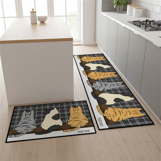 Tapis Cuisine chats design antidérapant