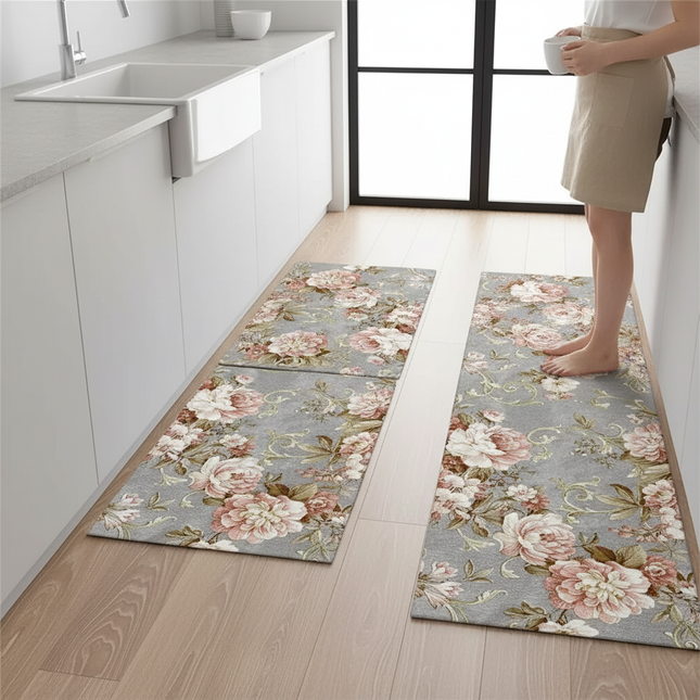 Kitchen Rug Durable Home Entrance Doormat High-end Kitchen Mats For Floor Waterproof House Hold Washable Non-slip Large Carpet