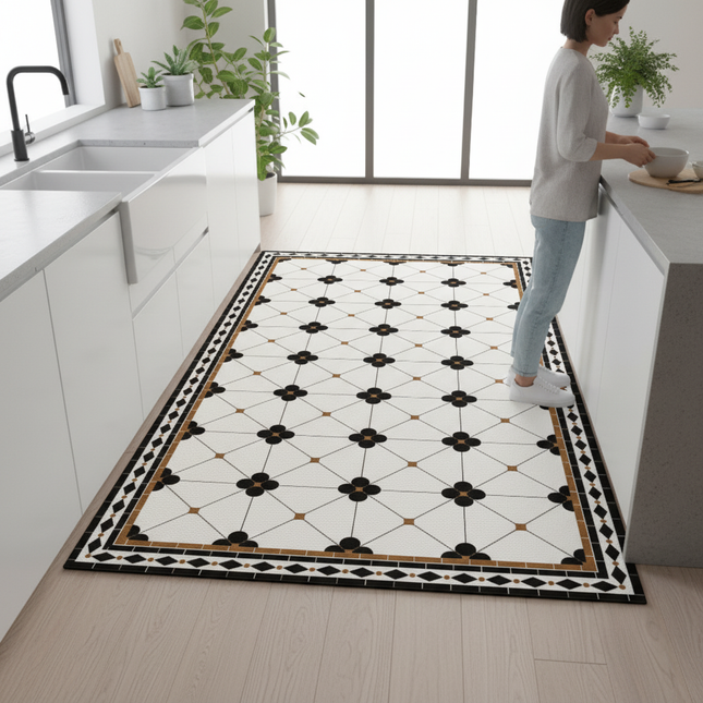 Kitchen Floor Mat Waterproof Non-slip Oil-proof Diatom Mud Wipeable Washable Soft Carpet Dirt-resistant Balcony Rug Alfombr