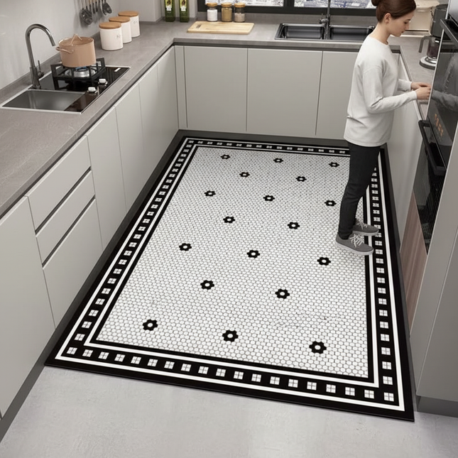 Kitchen Floor Mat Waterproof Non-slip Oil-proof Diatom Mud Wipeable Washable Soft Carpet Dirt-resistant Balcony Rug Alfombr