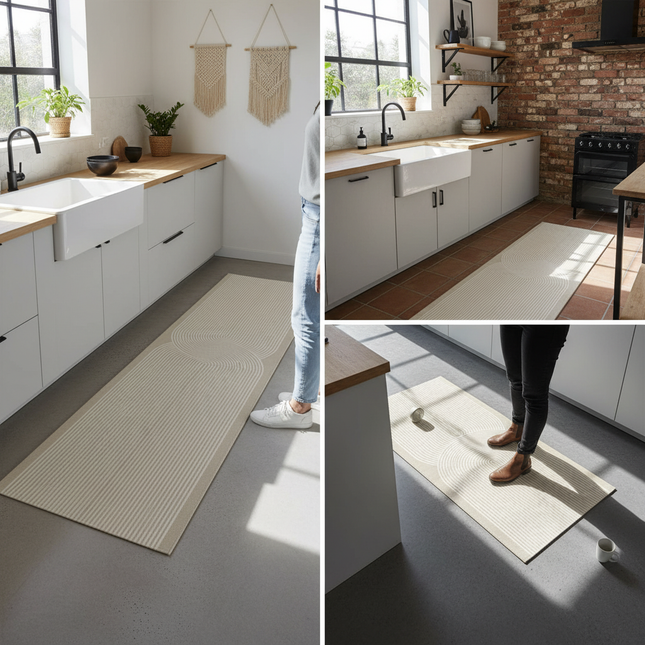 Waterproof Anti-slip Kitchen Floor Mat Pvc Leather Carpet Oil-proof Foot Mats Home Decoration Runner Rug 카페트 Alfombras De Cocina
