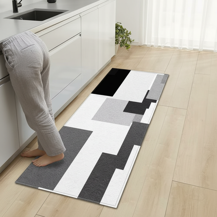 Plaid Kitchen Mat Home Living Room Balcony Bedroom Floor Decoration 3D Carpet House Hallway Entrance Door Bath Non-Slip Foot Rug