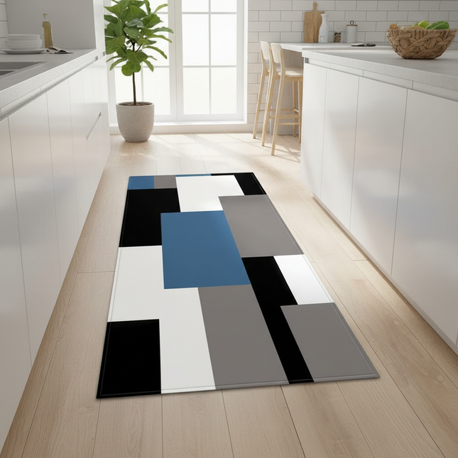 Tapis Cuisine moderne géométrique antidérapant esthétique