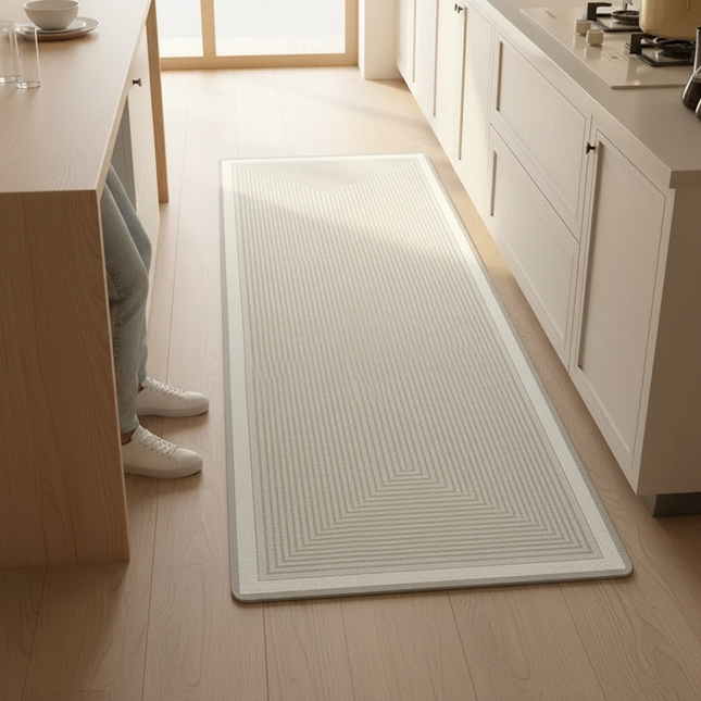 Tapis Cuisine beige moderne antidérapant