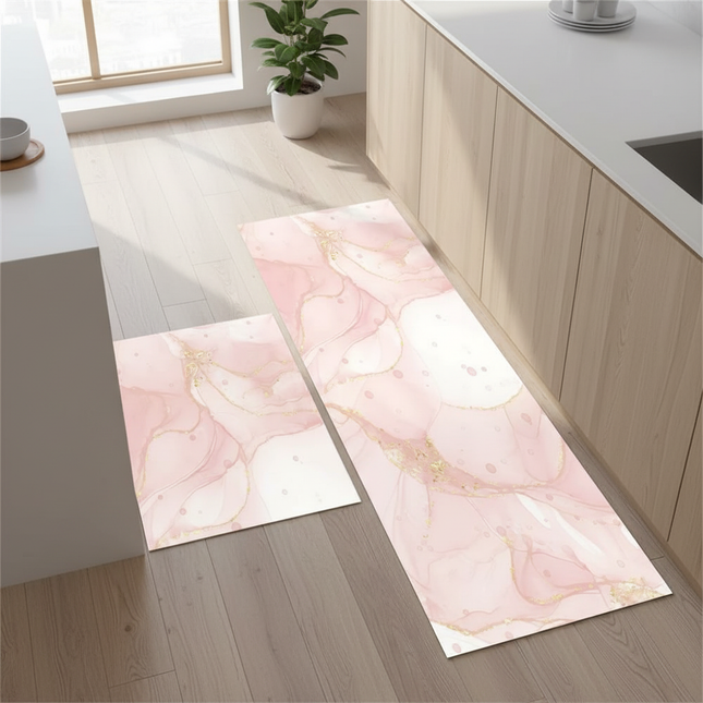 Marble Pattern Kitchen Floor Mats Non-Slip Doormat for Home Decorative Entrance Rug Modern Simple Style Washable Alfombra Rugs