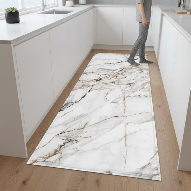 Marble Kitchen Rug Hallway Entrance Doormat Home Living Room Children Bedroom Floor Decor Carpet Bathroom Door Non-Slip Foot Mat