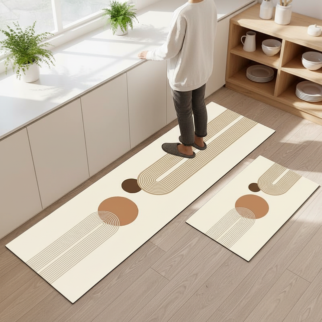 Diatom mud solid color kitchen floor mat can be cut oil-proof and non-slip absorbent floor mat long door floor mat carpet