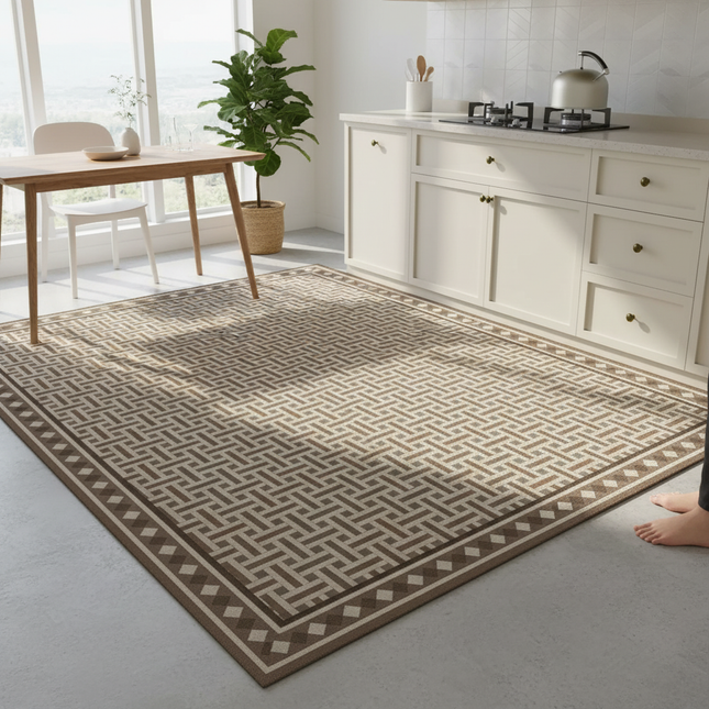 Minimalist Kitchen Floor Mat Anti-fouling Oil-proof Scrubbable PVC Waterproof Carpet Balcony Sturdy Non-slip Rug Ковер Tapis 러그