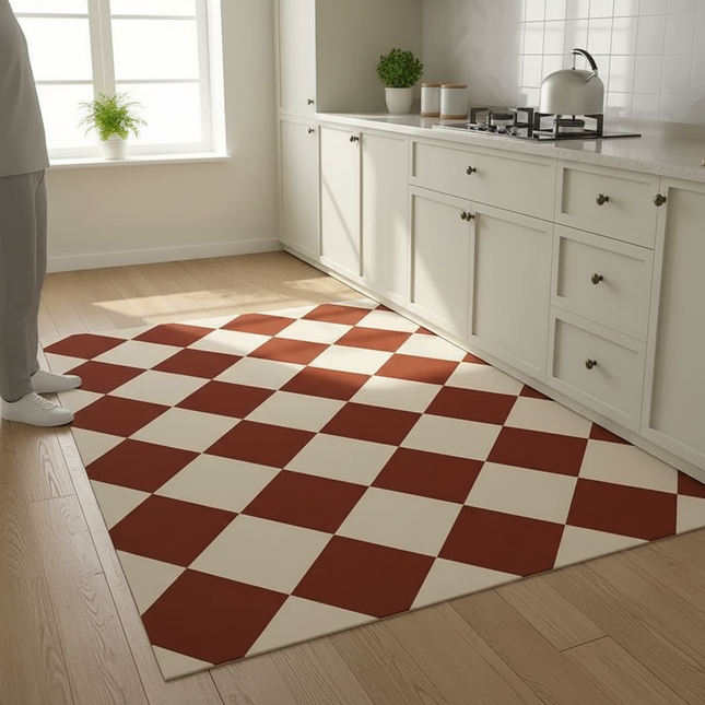 Minimalist Kitchen Floor Mat Anti-fouling Oil-proof Scrubbable PVC Waterproof Carpet Balcony Sturdy Non-slip Rug Ковер Tapis 러그