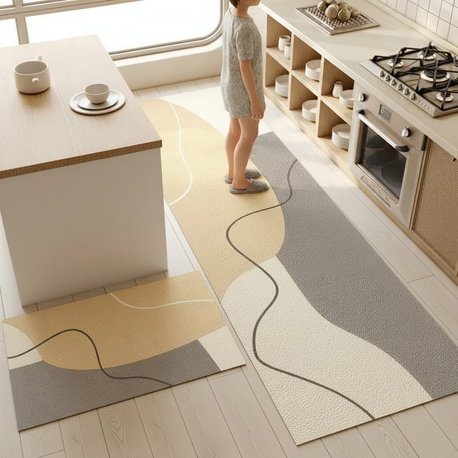 Kitchen Floor Mat Pvc Waterproof Oil-proof Carpet Mats Long Home Decoration Leather Rug Non-slip Custom 주방 카펫 Alfombra Cocina