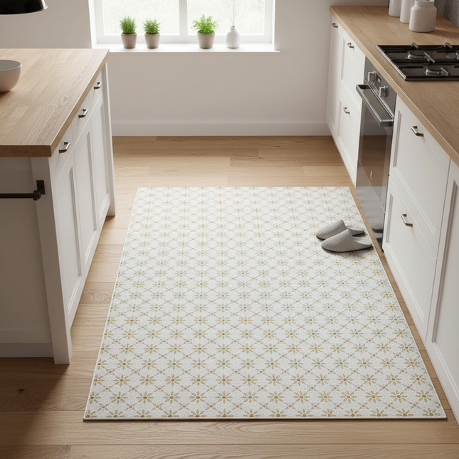 Tapis Cuisine beige moderne lavable