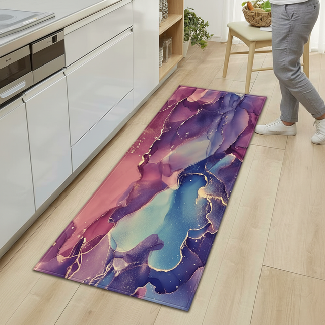 Tapis Cuisine abstrait marbré antidérapant