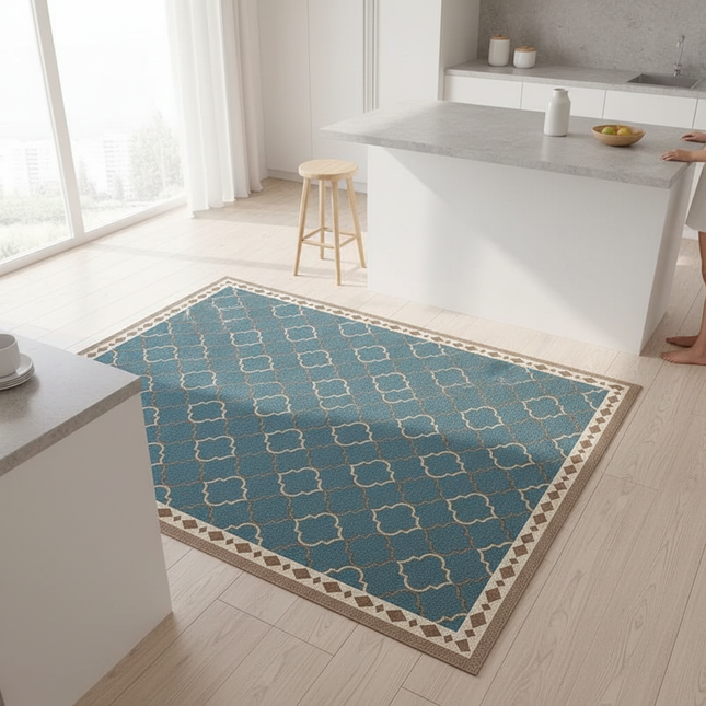 Minimalist Style Carpets Pvc Leather Washable Carpet Living Room Bedroom Cloakroom Rugs Balcony Kitchen Waterproof Non-slip Rug
