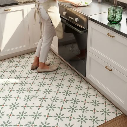 Tapis Cuisine carreaux ciment lavable