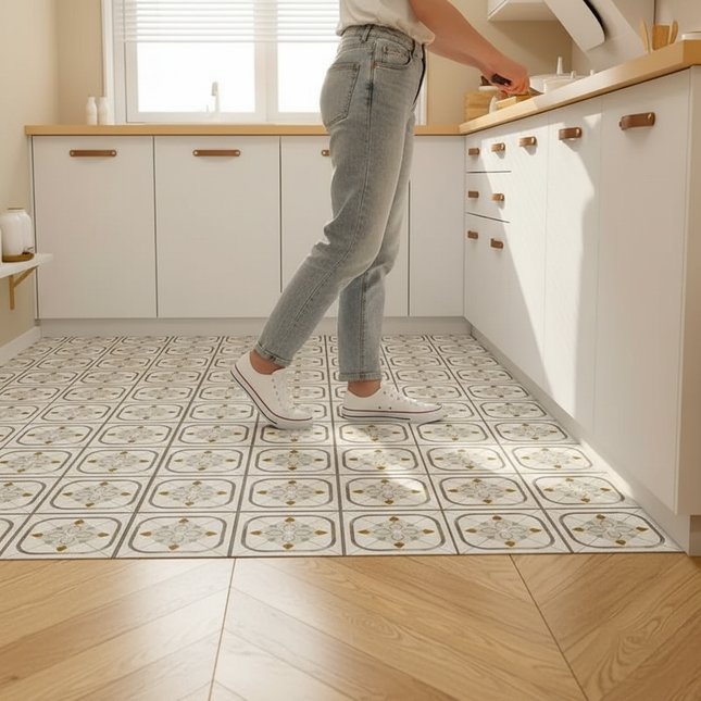 Kitchen Floor Mat Vinyl Carpet Pvc Leather Mats Waterproof Oil-proof Large Rug Home Decoration Non-slip 주방 발매트 대형주방매트 Для Кухни - gallery 1