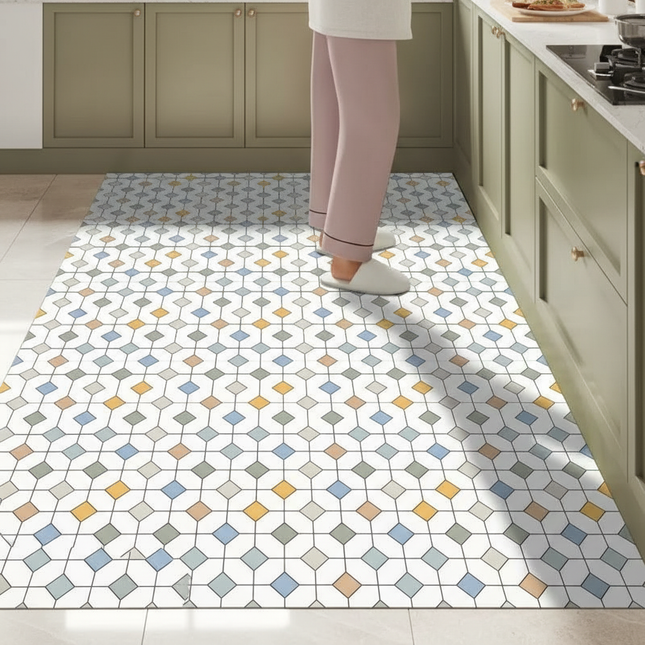 Kitchen Floor Mat Waterproof Oil-proof Carpet Pvc Leather Non-slip Foot Mats Home Decoration 주방 깔개 Alfombra De Cocina שטיח למטבח - gallery 1