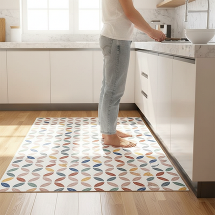 Tapis Cuisine motif géométrique coloré antidérapant
