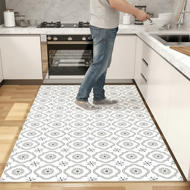 Tapis Cuisine motif carreaux moderne antidérapant