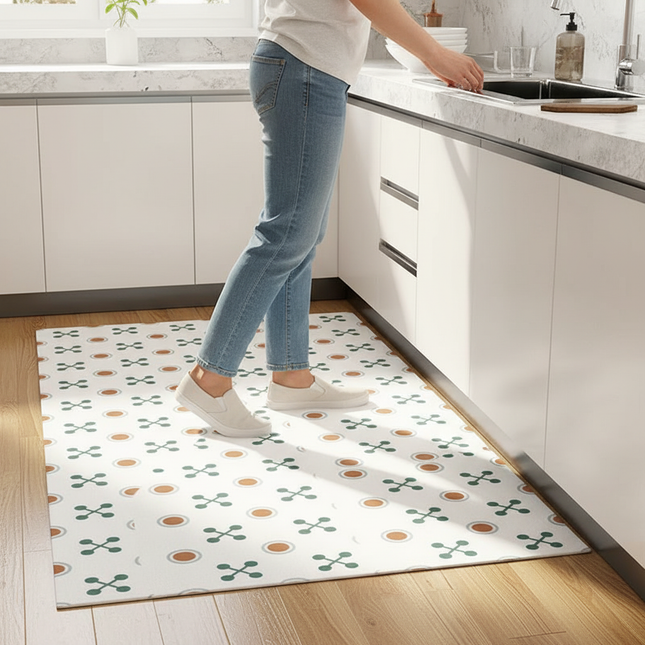 Kitchen Floor Mat Waterproof Oil-proof Carpet Pvc Leather Non-slip Foot Mats Home Decoration 주방 깔개 Alfombra De Cocina שטיח למטבח - gallery 1