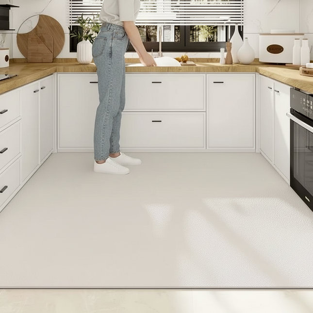 Tapis Cuisine beige uni antidérapant