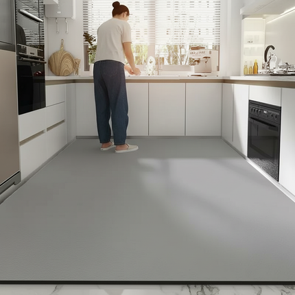 Tapis Cuisine gris uni antidérapant